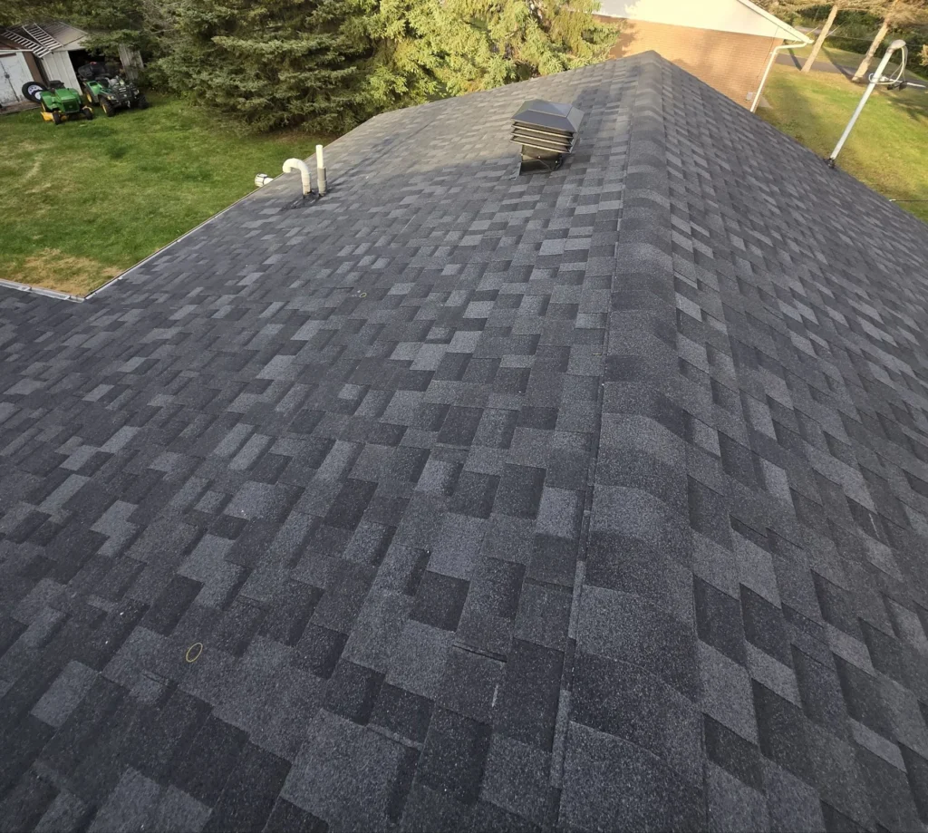 Completed architectural shingle roof