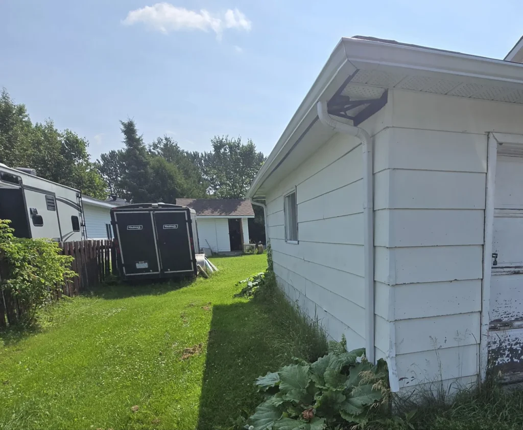 Exterior siding before renovation work